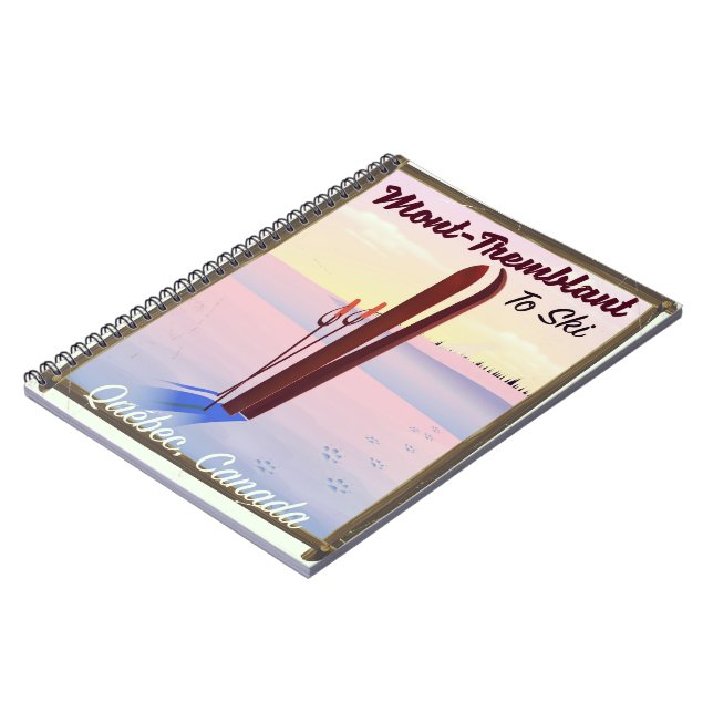 Carnet Affiche de ski Québec Mont-Tremblant. (Côté gauche)