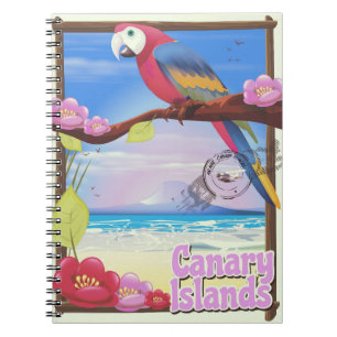 Carnet Affiche de vacances d'été aux îles Canaries