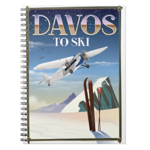 Carnet Affiche de voyage à Davos en Suisse