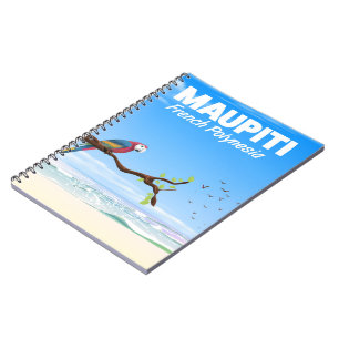 Carnet Affiche de voyage à Maupiti Polynésie française