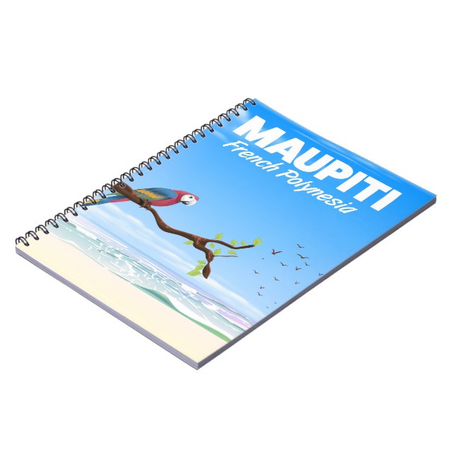 Carnet Affiche de voyage à Maupiti Polynésie française (Côté gauche)