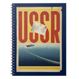 Carnet Affiche de voyage de l'URSS Vintage historique