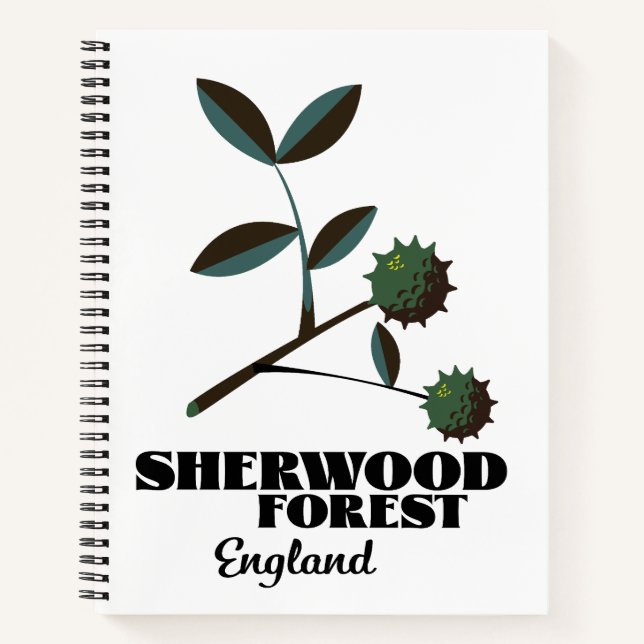 Carnet Affiche de voyage de Sherwood Forest Angleterre (Devant)