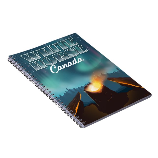 Carnet Affiche de voyage du Canada du Cheval blanc (Côté Droit)