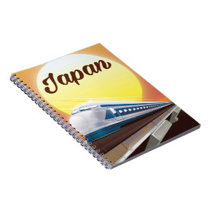 Carnet Affiche de voyage en train à grande vitesse du Jap