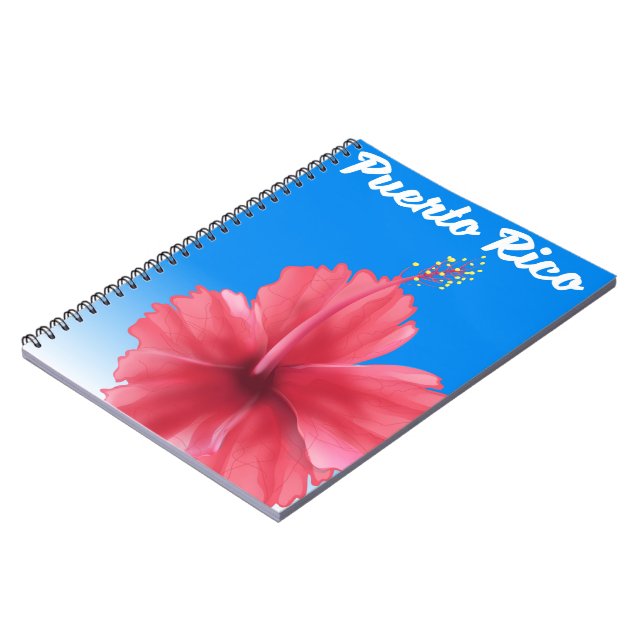 Carnet Affiche de voyage Porto Rico Flor de maga (Côté gauche)