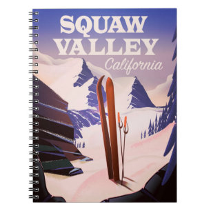 Carnet Affiche de voyage Sqaw Valley Californie.