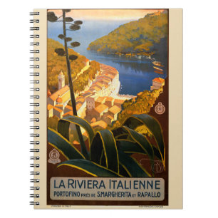 Carnet Affiche italienne Riviera Europe Italy Travel