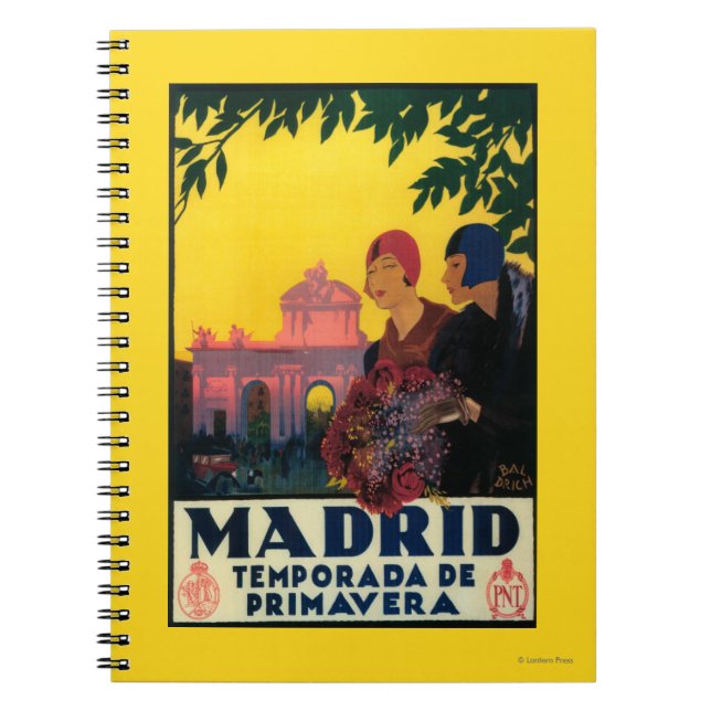Carnet Affiche promotionnelle de Madrid au printemps (Devant)