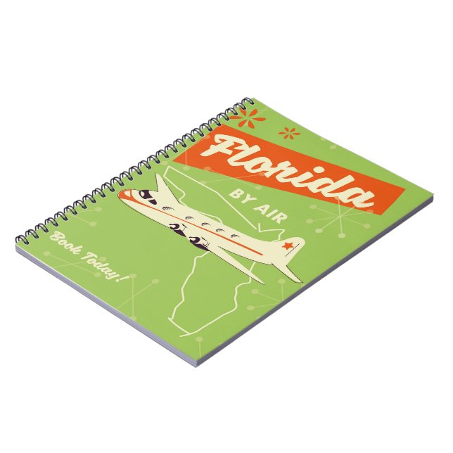 Carnet Affiche rétro de l'État de Floride. (Côté gauche)