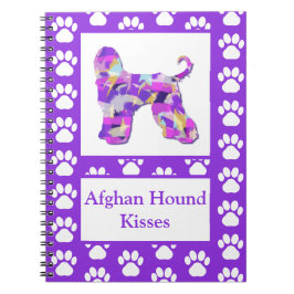 Carnet Afghan Hound Dog Kisses Silhouette mignonne PPY&B