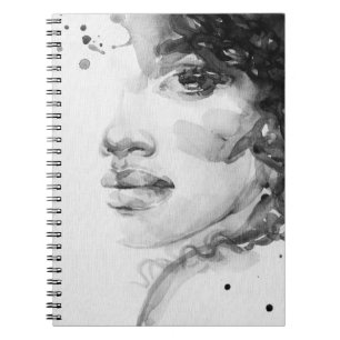 Carnet african american woman. beauté mode illustration