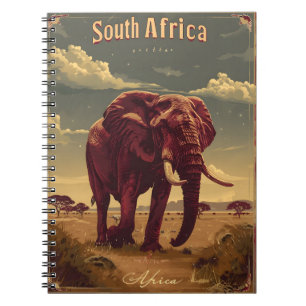 Carnet Afrique du Sud Elephant Vintage