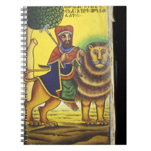 Carnet Afrique, Éthiopie. Œuvre d'art représentant le Lio