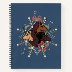 Carnet Afro Unicorn Festive Vacances Magique