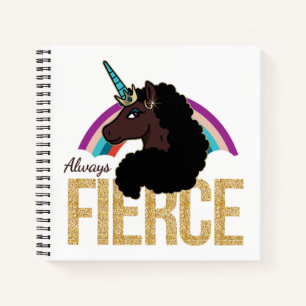 Carnet Afro Unicorn Magique - Toujours fière