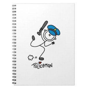 Carnet Agent de police en bonhomme allumette de base