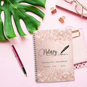 Carnet Agent de signature de prêt notaire budget rose gol