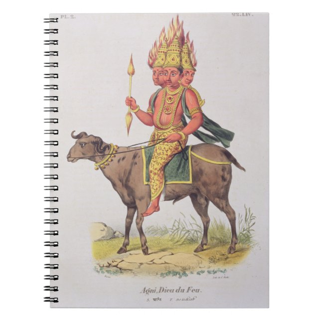Carnet Agni, Dieu du feu, gravé par le tarte de Charles (Devant)