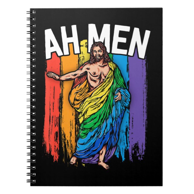 Carnet Ah Men Gay Jesus Chemise Drôle LGBTQ Chemises Cade (Devant)
