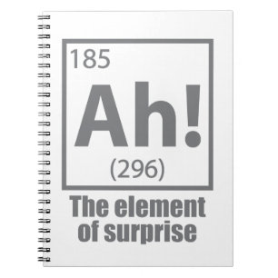 Carnet Ah! The Element of Surprise Funny Chemistry Joke