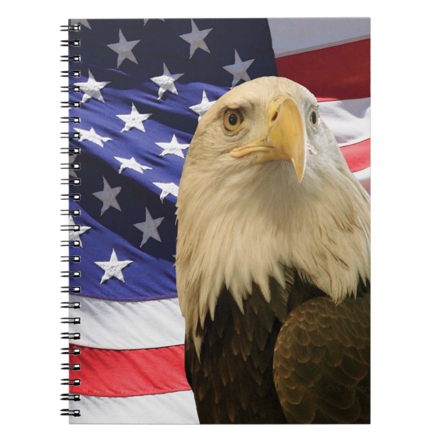 Carnet Aigle et drapeau américains (Devant)