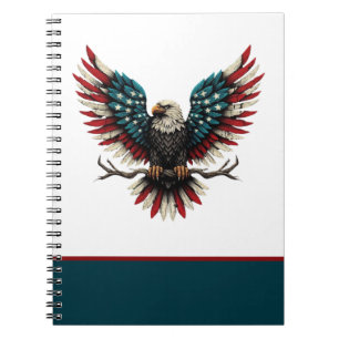 Carnet Aigle rustique patriotique américain/américain cha