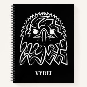 Carnet Aigle tribale noire et blanche