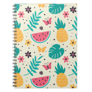 Carnet Aiguille de pastèque de fruits tropicaux motif