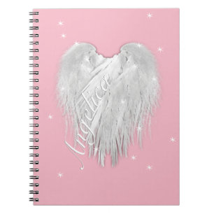 Carnet AILES ANGEL Étoiles de coeur rose