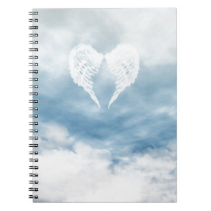 Carnet Ailes d'ange en ciel bleu nuageux