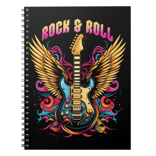 Carnet Ailes de guitare Rock n Roll (Devant)
