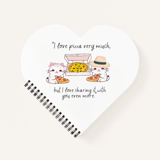 CARNET AIME BEAUCOUP LA PIZZA, LES CHATS (Devant)