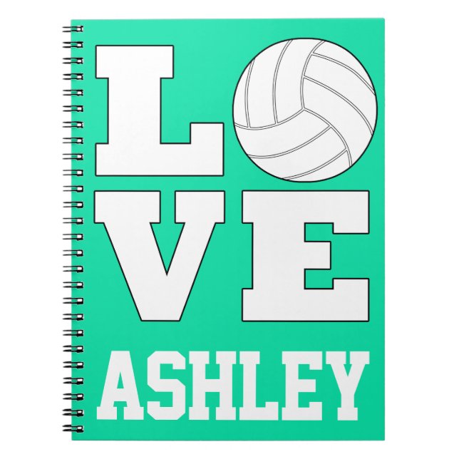 Carnet Aimer le volleyball pour les joueurs et les fans d (Devant)