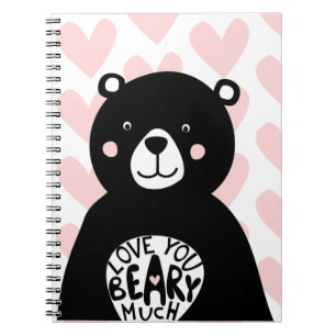 Carnet Aimez-vous Beary Beaucoup mignon ours Girly Rose C