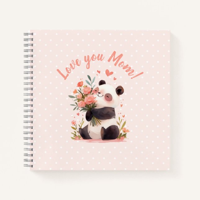 Carnet Aimez-vous mignon Panda Mères Jour Cadeau (Devant)