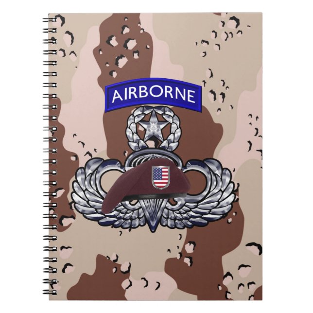 Carnet Airborne Paratrooper Desert Storm (Devant)
