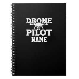 Carnet Ajouter un pilote de drone de nom ou de texte