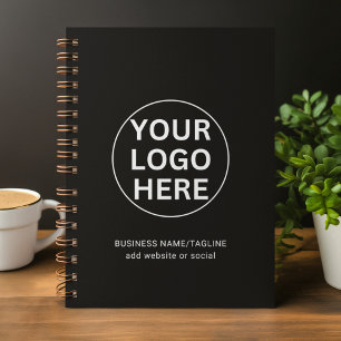 Carnet Ajouter votre logo et votre texte ici l Promo noir