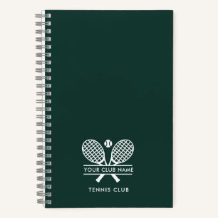 Carnet Ajouter Votre Nom Club Tennis Team Green Swag