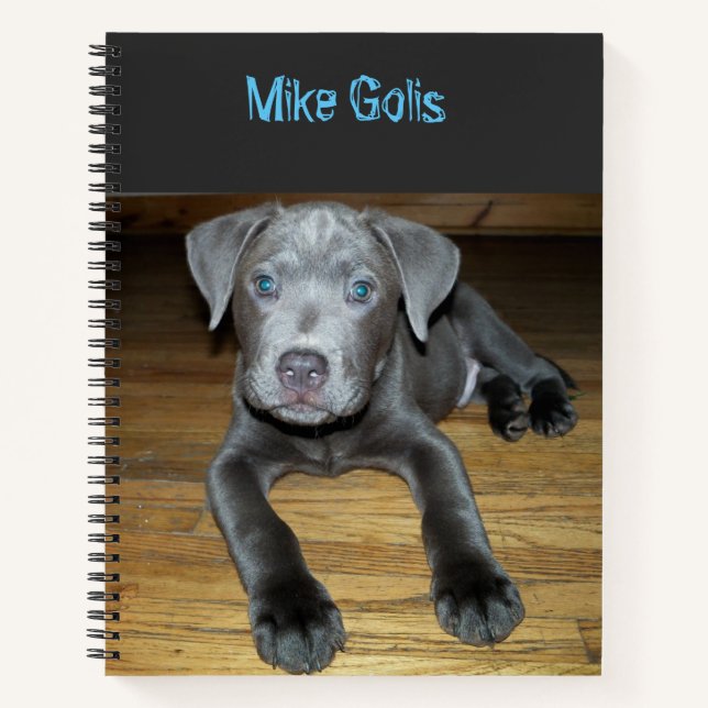 Carnet Ajouter votre photo de chien animal de compagnie (Devant)