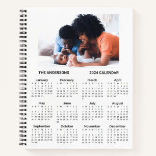 Carnet Ajouter votre propre photo de famille 2024 Calendr