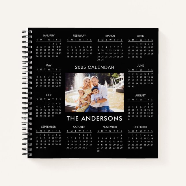 Carnet Ajouter votre propre photo de famille 2025 Calendr (Devant)