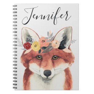 Carnet Ajoutez votre Fox nommé de forestier de couronne