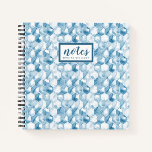 Carnet Ajoutez votre nom Canotype Aquarelle bleu doux