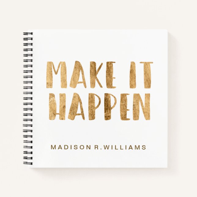 Carnet Ajoutez votre nom | Devis d'alimentation II (Devant)