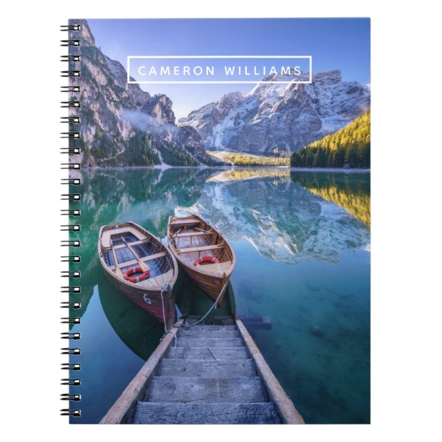 Carnet Ajoutez votre nom | Lac Braies | Alpes Dolomites,  (Devant)
