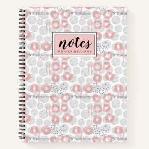 Carnet Ajoutez votre nom   Motif du cercle de points polk