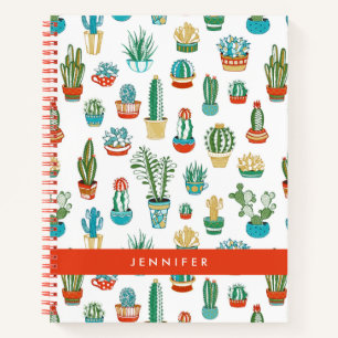 Carnet Ajoutez votre nom   Motif Succulent