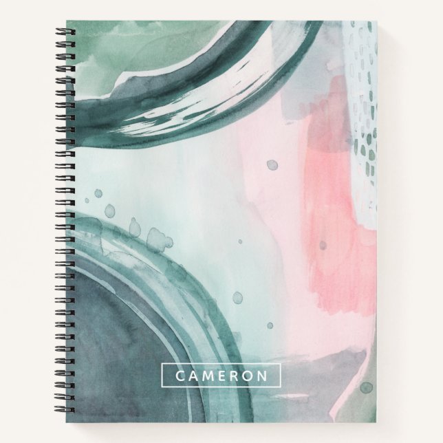 Carnet Ajoutez votre nom | Pastel Scribe - Aquarelle (Devant)